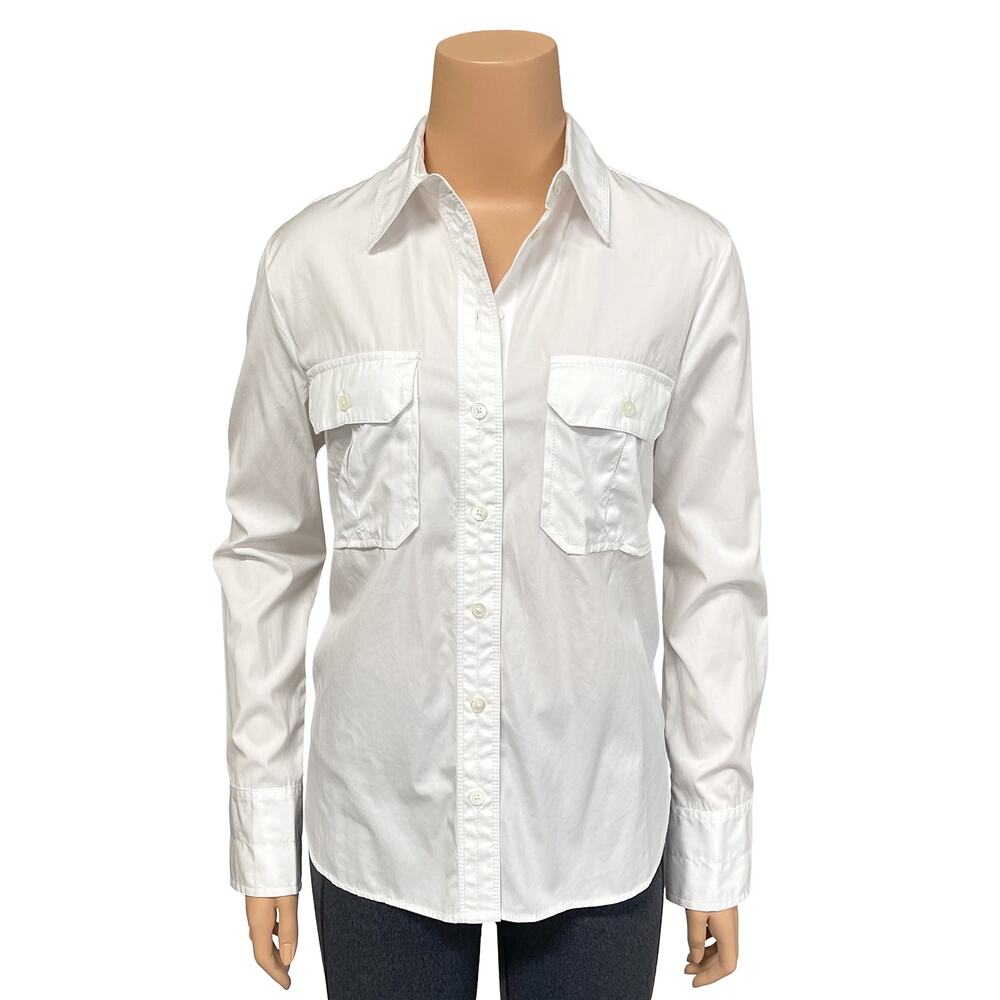 Madewell Utility-Pocket Button-Up Shirt Sz S New $88 Eyelet White Lightweight